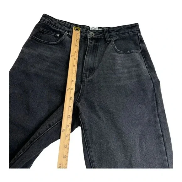 Princess Polly Zaiden Straight Leg Jeans Washed Black Denim US Size 6 - Picture 11 of 11
